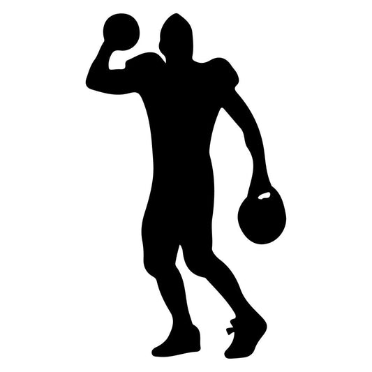 Football Player Silhouette Fabric Panel 12