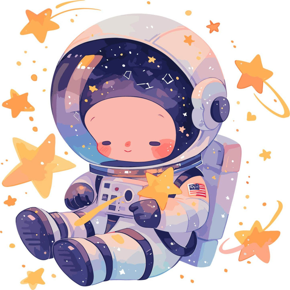 Baby Boy Space Galaxy Fabric Panel 27