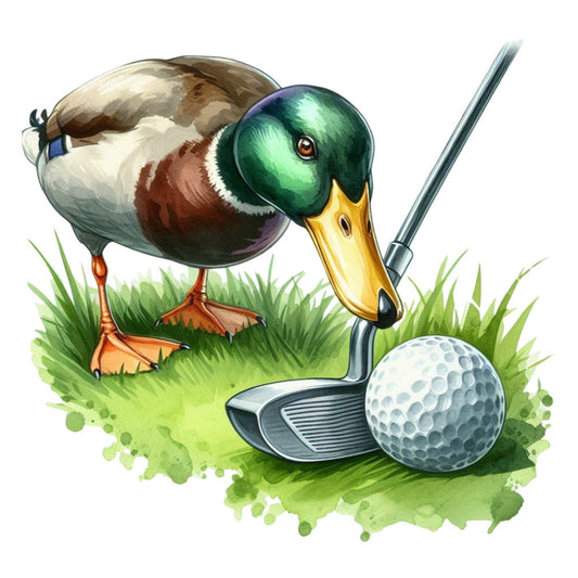 Golfing Mallard Fabric Panel 20