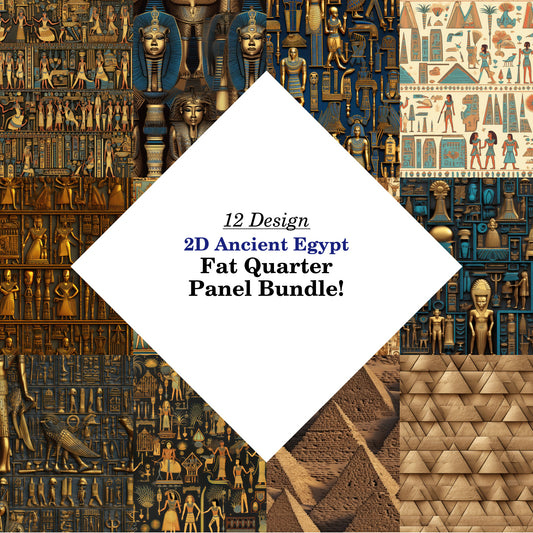 2D Ancient Egypt Fat Quarter Bundle