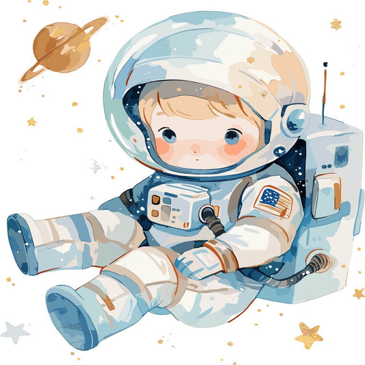 Baby Boy Space Galaxy Fabric Panel 41