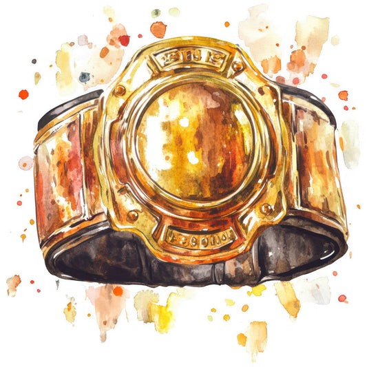 Watercolor Boxing Fabric Panel 13