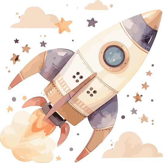Baby Boy Space Galaxy Fabric Panel 20