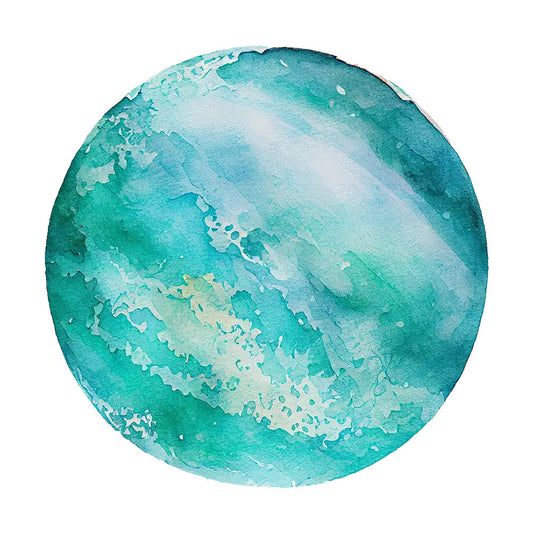 Watercolor Space Planet Fabric Panel 5