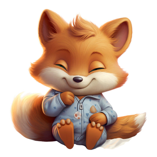 Animals in Pajamas Fabric Panel 25