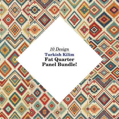 Turkish Kilim Fat Quarter Bundle