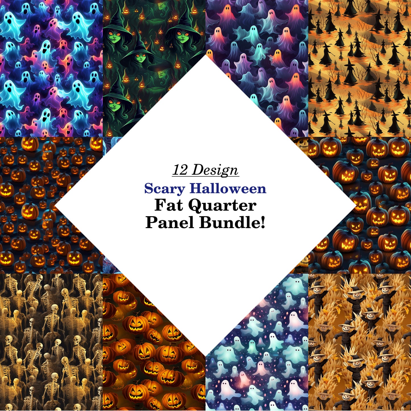Scary Halloween Fat Quarter Bundle