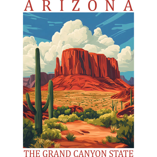 US State Poster Fabric Panel 37