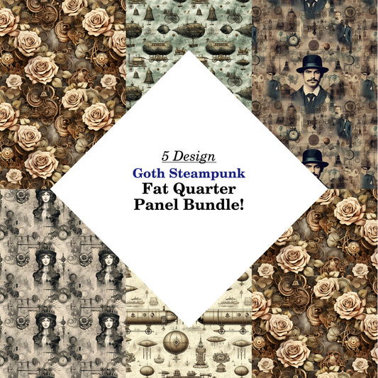 Goth Steampunk Fat Quarter Bundle