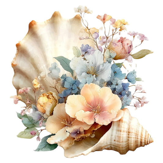 Colorful Seashell Fabric Panel 8