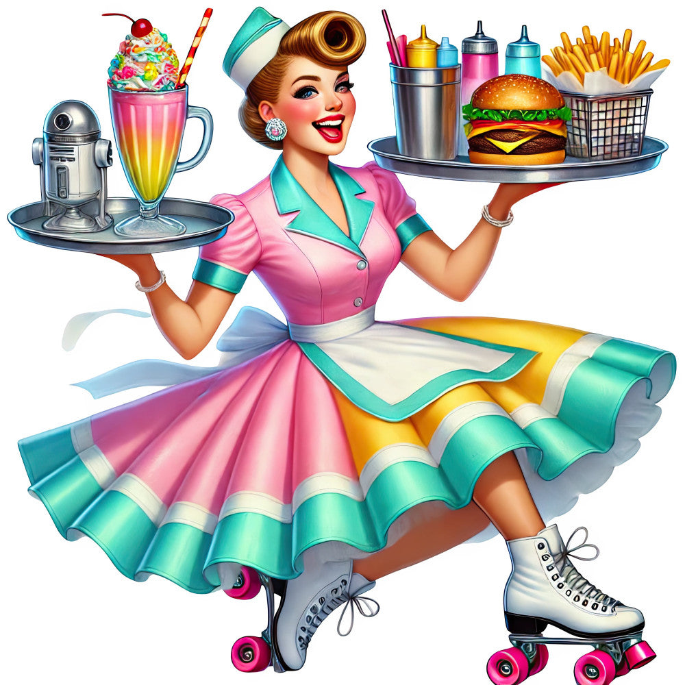 50s Diner Fabric Panel 7