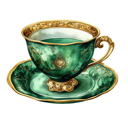 Emerald Victorian Lady Fabric Panel 5