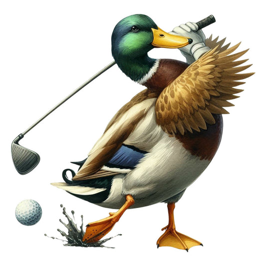 Golfing Mallard Fabric Panel 5
