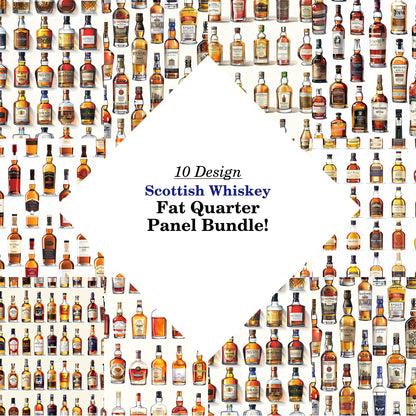 Scottish Whiskey Fat Quarter Bundle