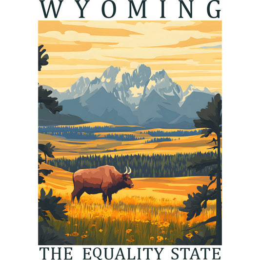 US State Poster Fabric Panel 17