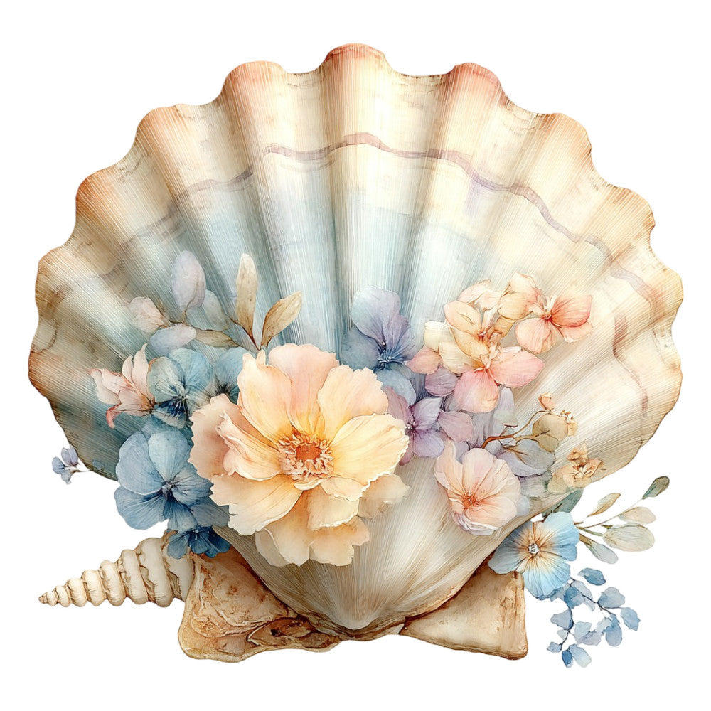 Colorful Seashell Fabric Panel 29