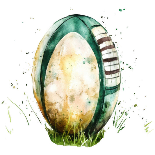 Watercolor Rugby Fabric Panel 19