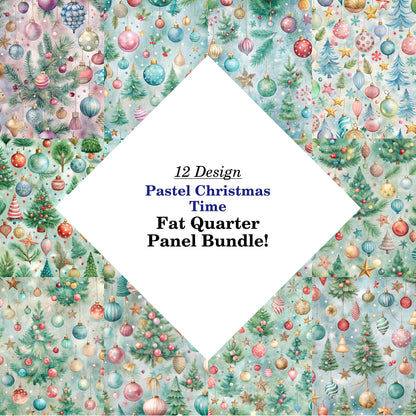 Pastel Christmas Time Fat Quarter Bundle