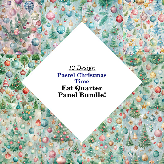 Pastel Christmas Time Fat Quarter Bundle