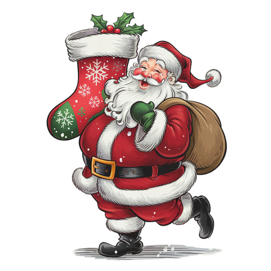 Adorable Santas Fabric Panel 8