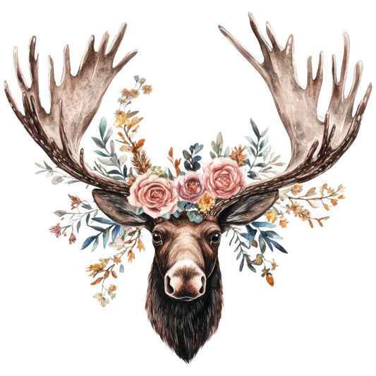 Moose Scene Fabric Panel 15