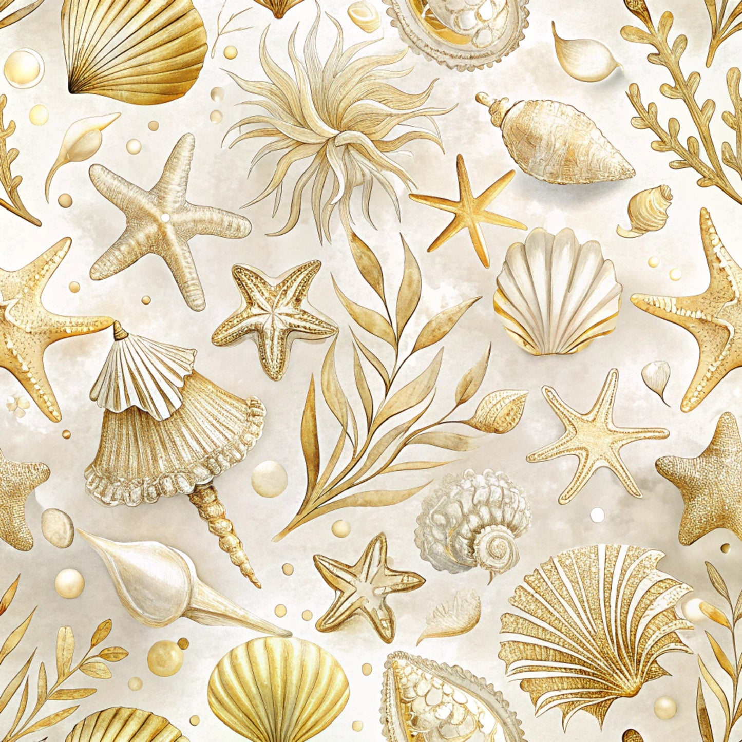 Magical Sea Pattern 2 Quilting Cotton Fabric