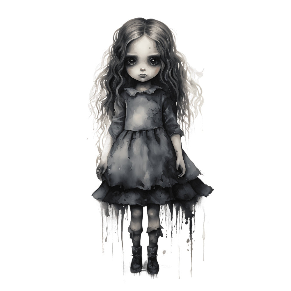 Creepy Horror Evil Dolls Fabric Panel 5