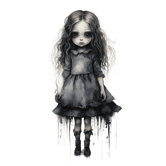 Creepy Horror Evil Dolls Fabric Panel 5