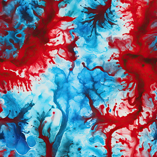 Patriotic Tie-Dye Pattern 2 Quilting Cotton Fabric