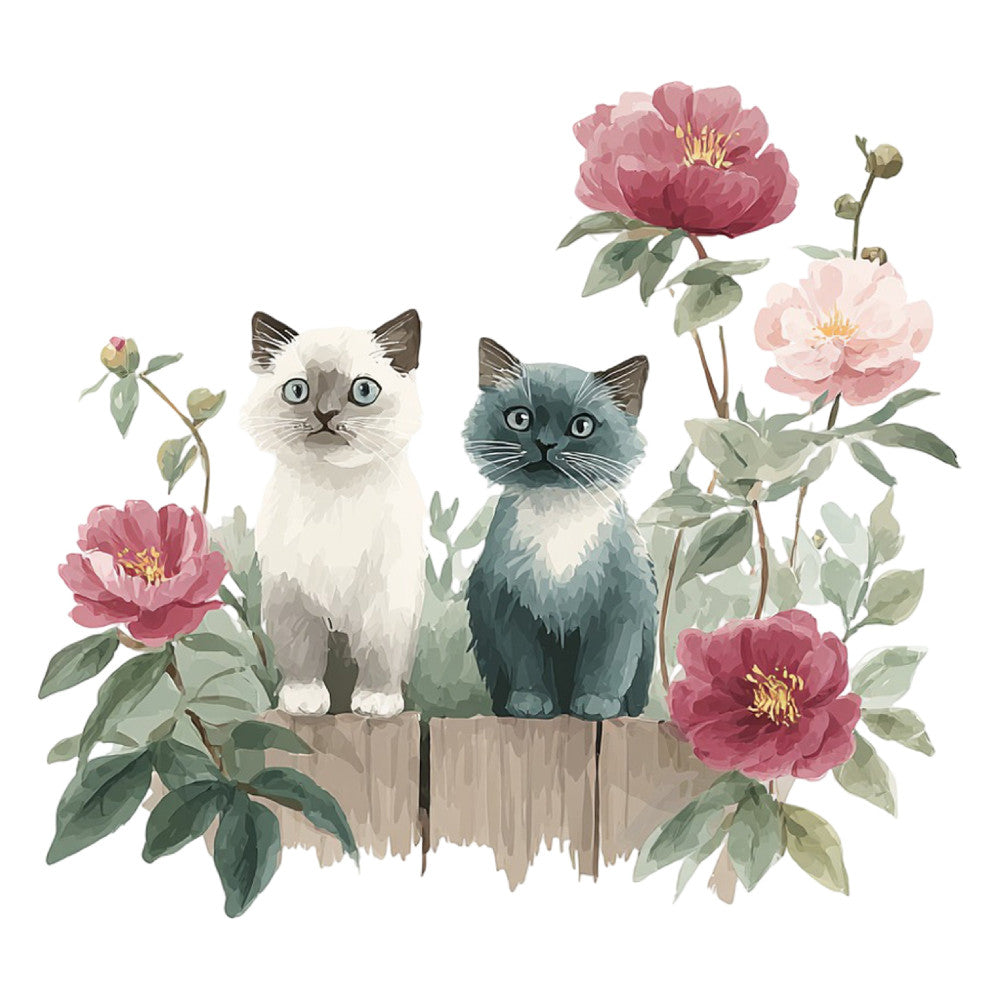 Watercolor Kitten Fabric Panel 33