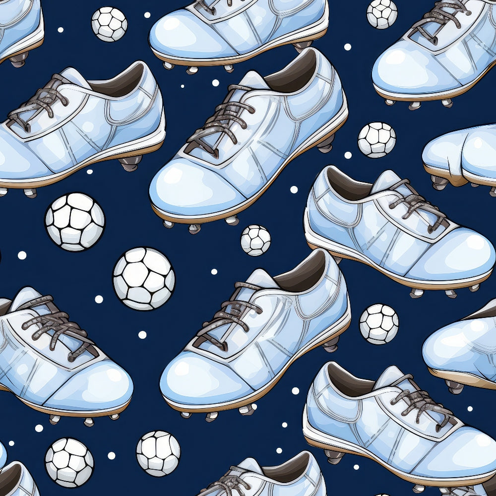 Daily Deal: Watercolor Soccer Quilting Cotton Fabric - 45" x 0.5 Yards"
