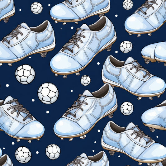 Daily Deal: Watercolor Soccer Quilting Cotton Fabric - 45" x 0.5 Yards"