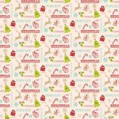 Christmas Love Pattern 9 Quilting Cotton Fabric