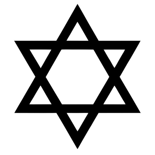 Black Star of David Fabric Panel 1