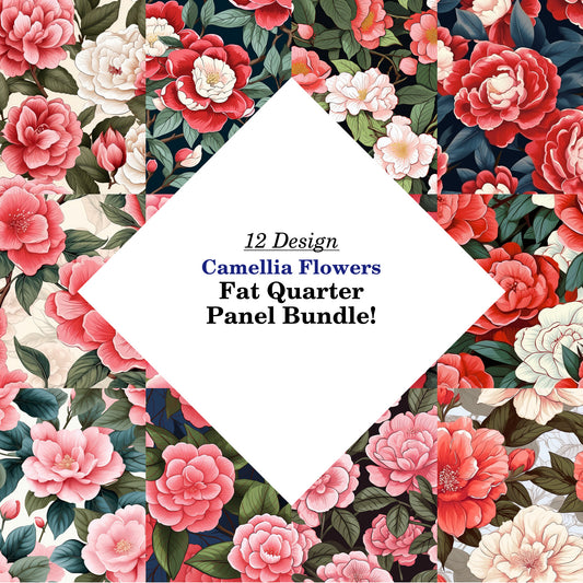 Camellia Flowers Fat Quarter Bundle