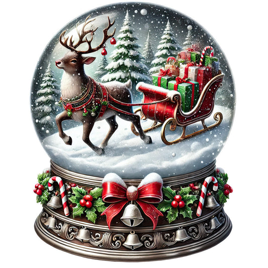 Christmas Snow Globes Fabric Panel 31