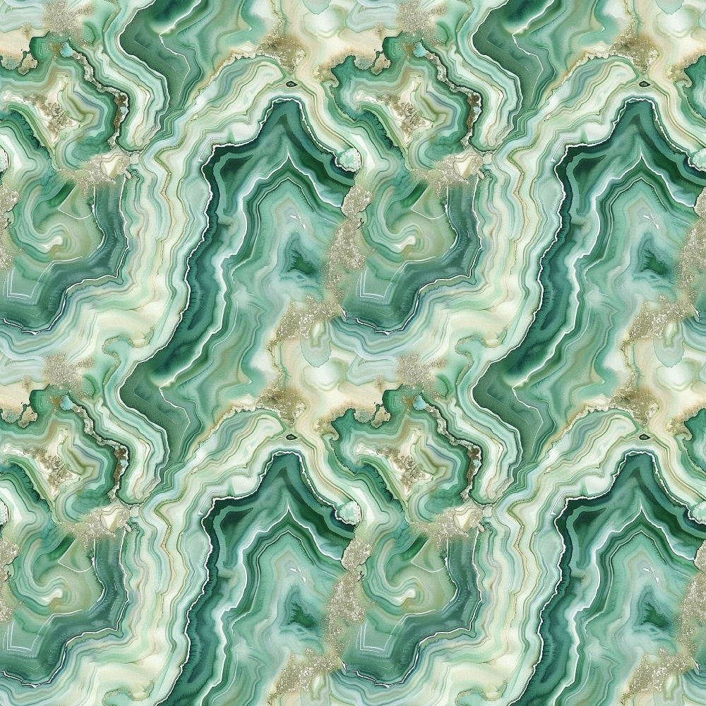 Daily Deal: Agate Gemstones Pattern 5 Quilting Cotton Fabric - 45" x 0.5 Yards"