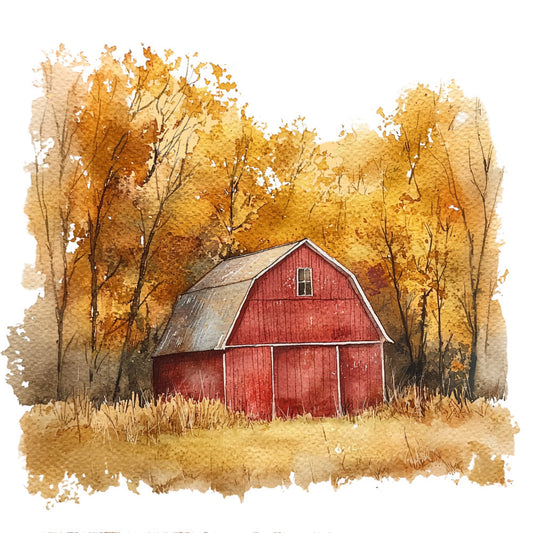 Autumn Landscape Fabric Panel 12