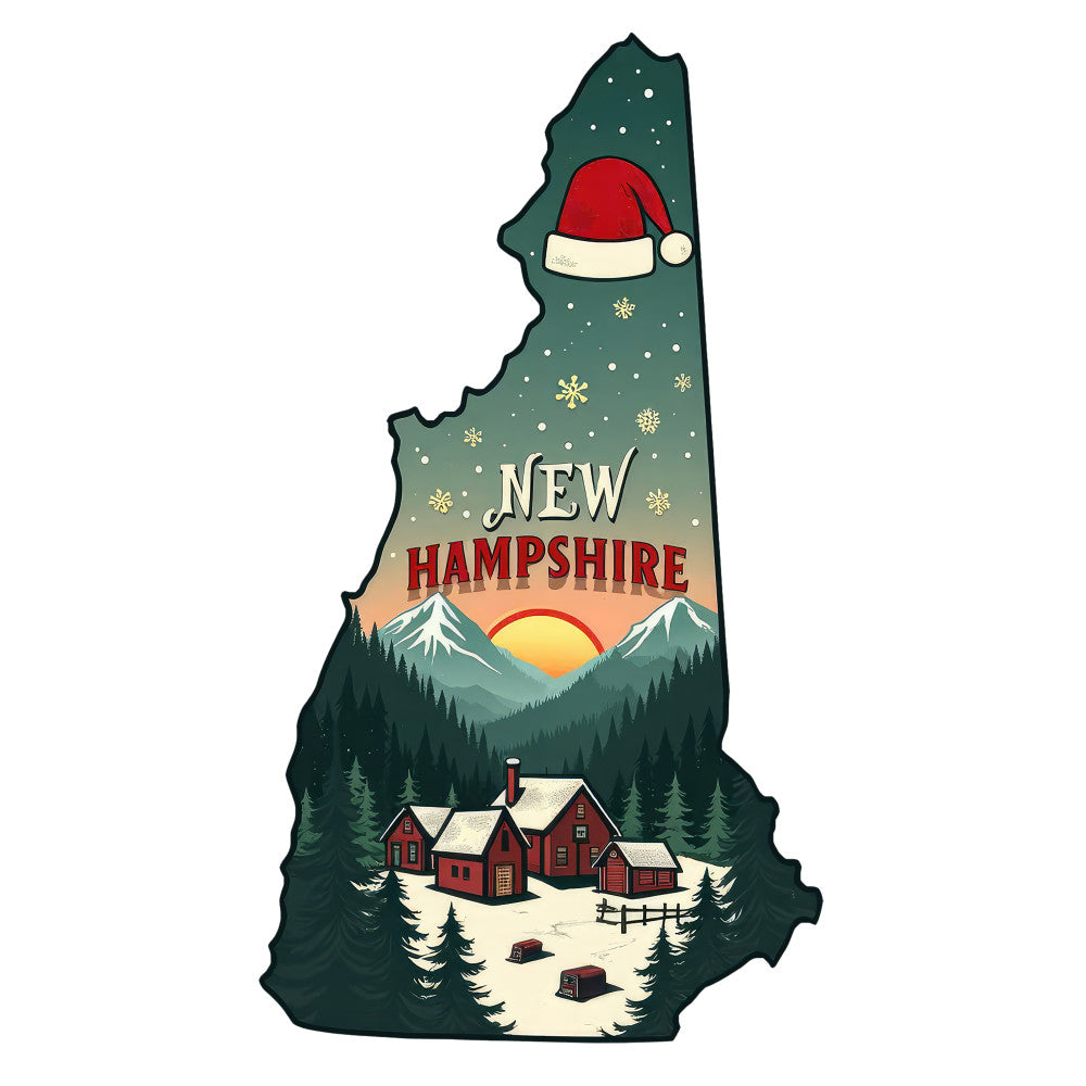 Christmas US States Fabric Panel 22