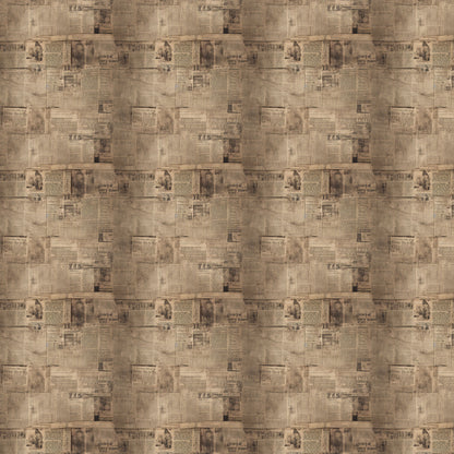 sepia, beige, brown, tan, vintage newspapers, aged paper, antique print, distressed texture, weathered look, nostalgic pattern, old newsprint, faded text, historical design, quilting cotton, fabric panel, retro style, muted tones, newspaper collage, worn appearance, period aesthetic