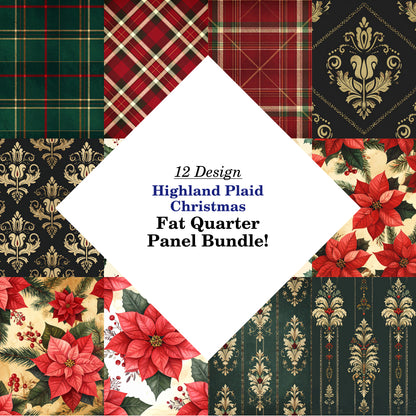 Highland Plaid Christmas Fat Quarter Bundle