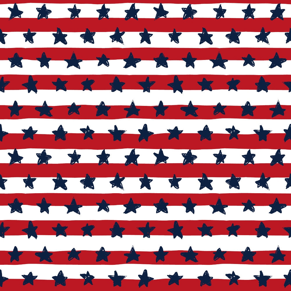 Daily Deal: Patriotic July Pattern 3 Quilting Cotton Fabric - 45" x 2 Yards"