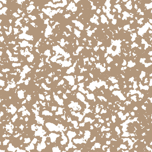 tan, beige, white, brown, grunge pattern, distressed texture, speckled design, abstract pattern, vintage style, weathered look, quilting cotton, fabric panel, textured surface, rustic aesthetic, neutral colors, organic spots, irregular shapes, mottled effect, crafting fabric, sewing material