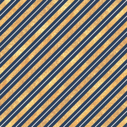 navy blue, gold, metallic gold, diagonal stripes, glitter texture, sparkly, geometric pattern, repeating stripes, angled lines, quilting cotton, fabric panel, celebration theme, festive, shimmery, striped design, party colors, luxurious, elegant pattern, cotton fabric