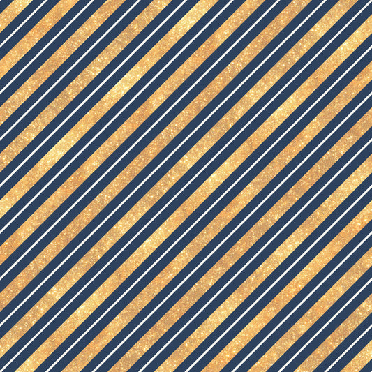 Navy and Gold Celebration Pattern 9 Quilting Cotton Fabric
