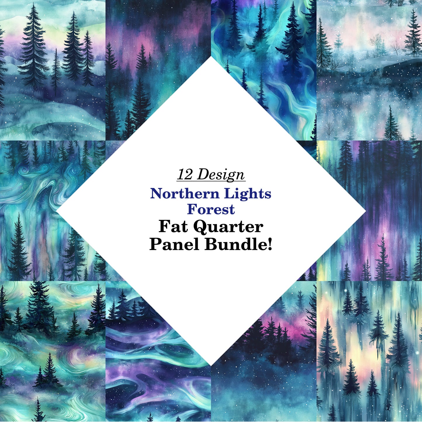 Northern Lights Forest Fat Quarter Bundle