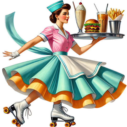 50s Diner Fabric Panel 25