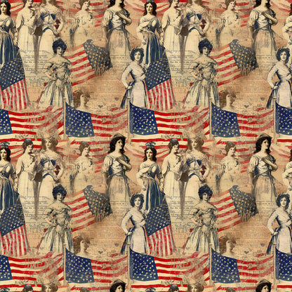 Americana Chronicles Pattern 6 Quilting Cotton Fabric