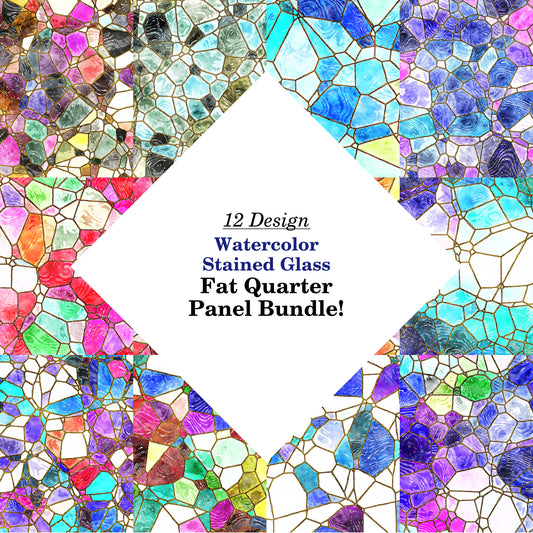 Watercolor Stained Glass Fat Quarter Bundle