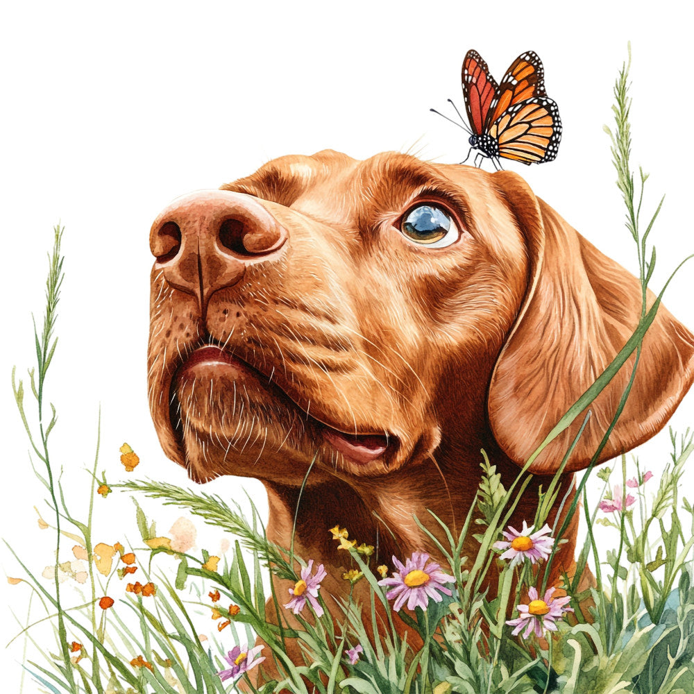 Watercolor Vizslas Fabric Panel 23